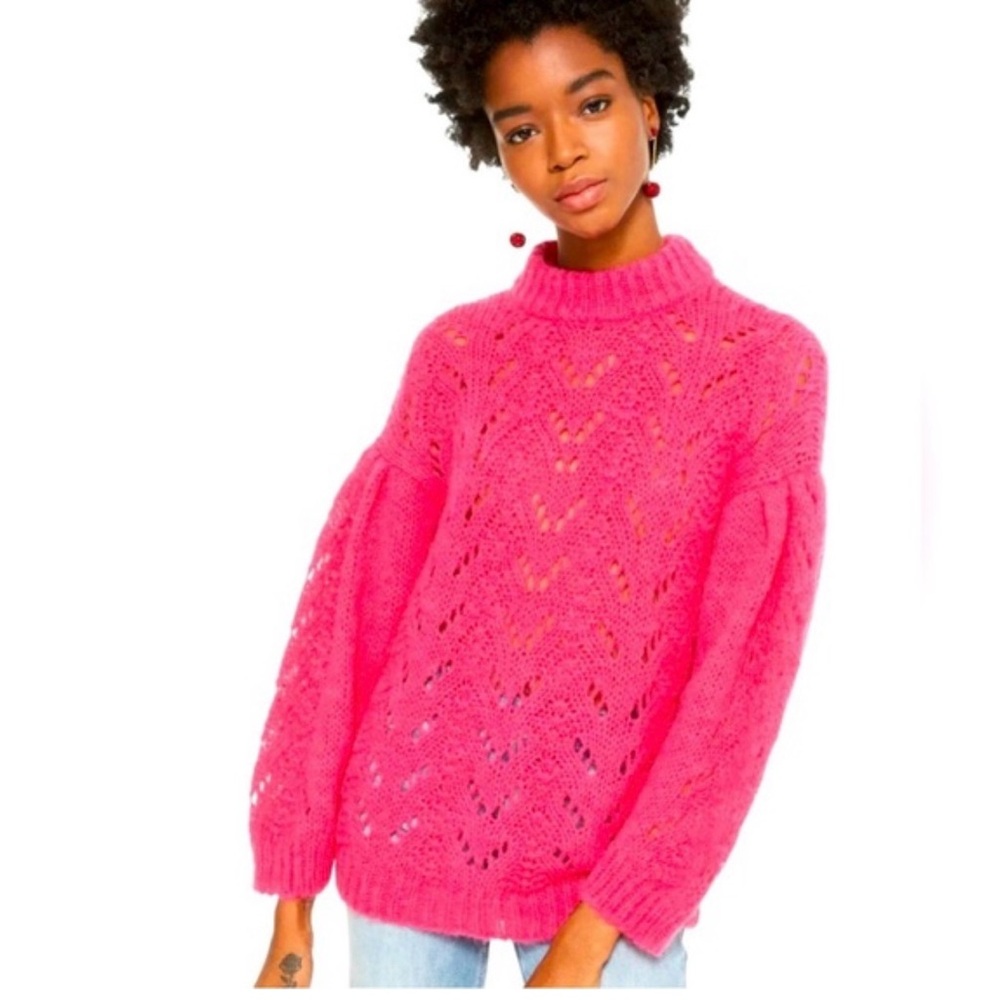 Kate Spade Pointelle Stitch Sweater ALPACA WOOL